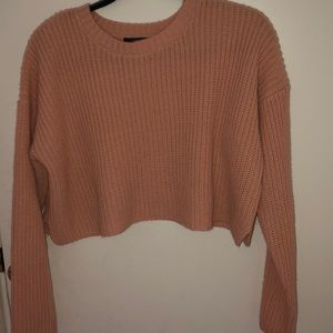 FOREVER 21 Light pink cropped sweater
